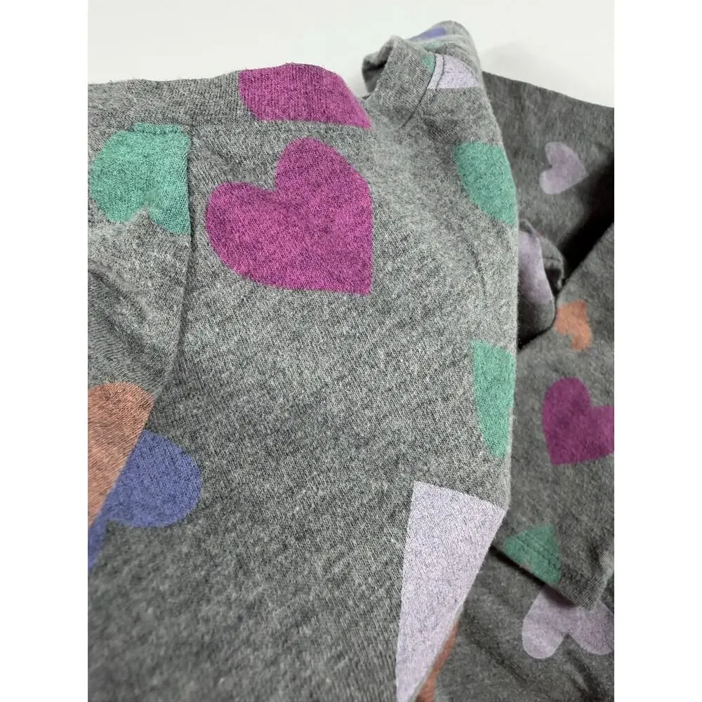 Gap & Cat & Jack Heart Print Peplum Tops Bundle Size 2